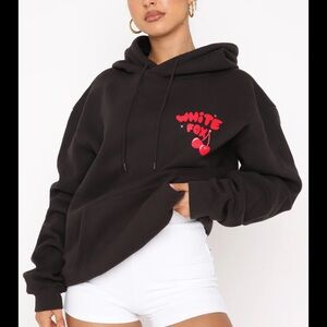 White Fox ‘Don’t Waste Time’ Hoodie in Charcoal